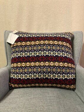 NO BUNDLES New Lauren Ralph Lauren Home 20" x 20" cotton fair isle knit pillow